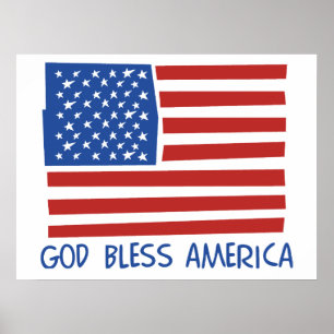 Das Poster "Gott segne Amerika"