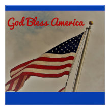Das Poster "Gott segne Amerika"