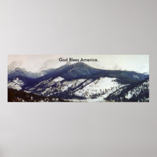 Das Poster "Gott segne Amerika" - Colorado Rocky M