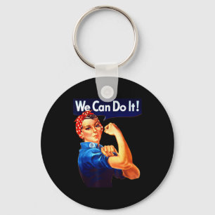 Das Poster Rosie Riveter Can It Feministisch Schlüsselanhänger