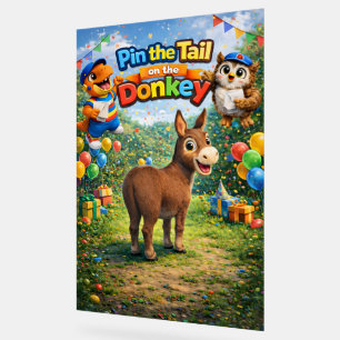 Das Poster zum deluxen Partyspiel "Pin the Schwanz