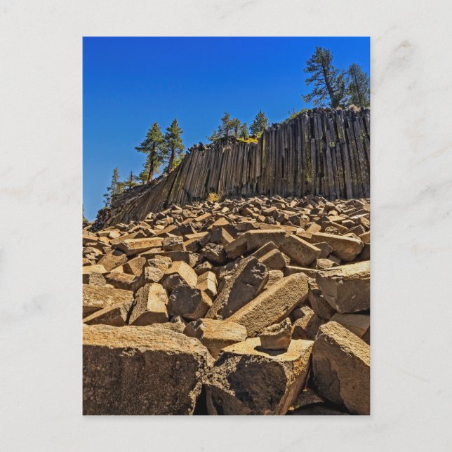 Das postpile Nationaldenkmal des Teufels Postkarte (Vorderseite)