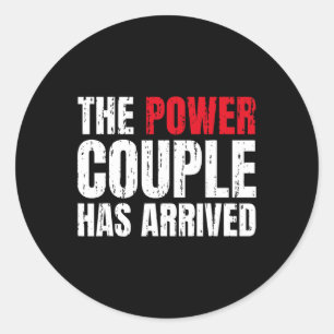 Das Power Couple hat die Valentinstag-Liebe erreic Runder Aufkleber