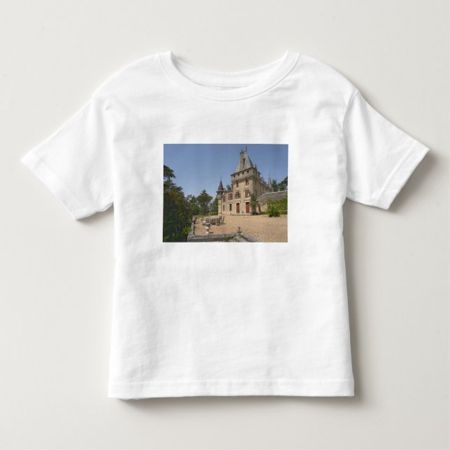 Das prächtige Chateau de Pressac und der Garten Kleinkind T-shirt (Vorderseite)