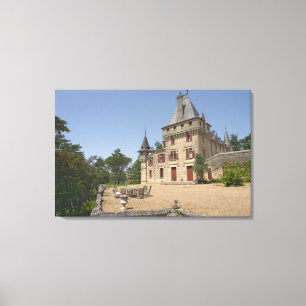 Das prächtige Schloss Chateau de Pressac und der G Leinwanddruck