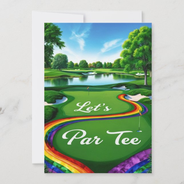 Das Pride Golf Turnier für Golfer Einladung (Vorderseite)