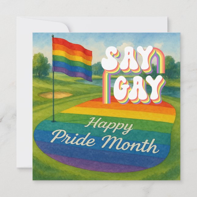 Das Pride Golf Turnier für Golfer Save The Date (Vorderseite)