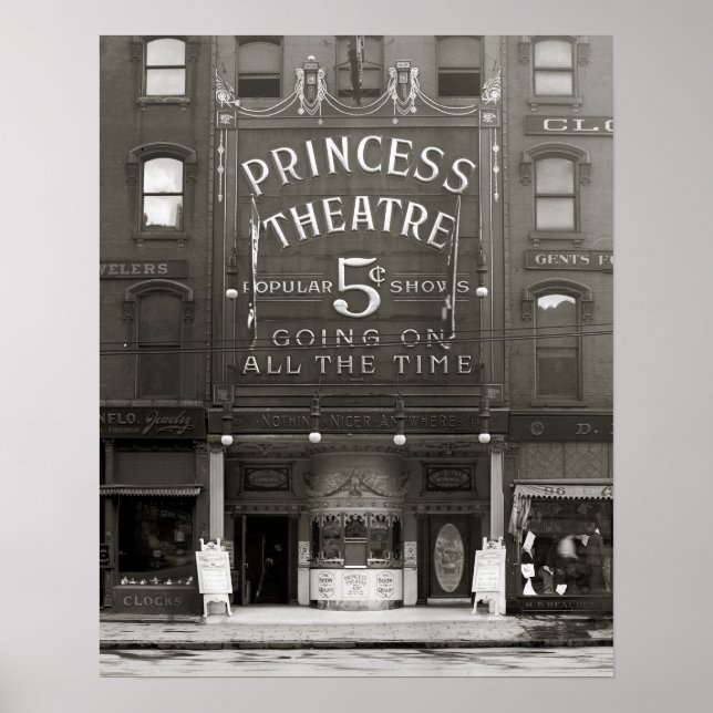 Das Princess Theater, 1910. Vintages Foto Poster (Vorne)