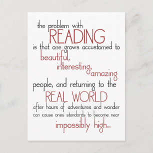 Das Problem beim Lesen Postkarte