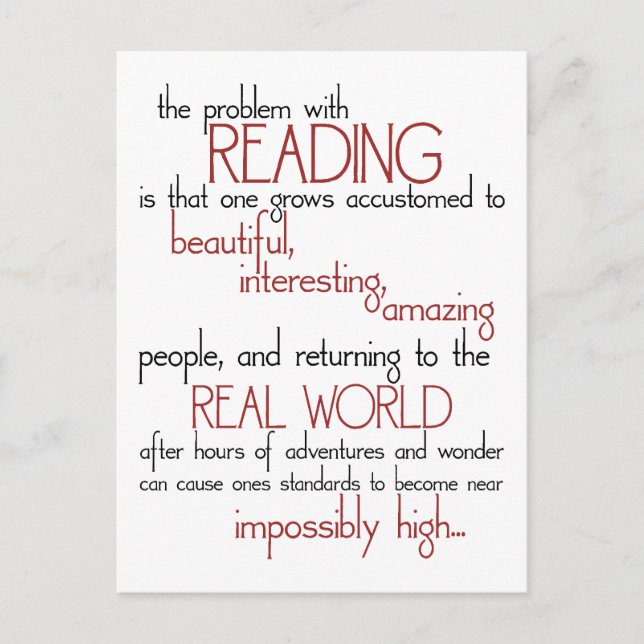 Das Problem beim Lesen Postkarte (Vorderseite)