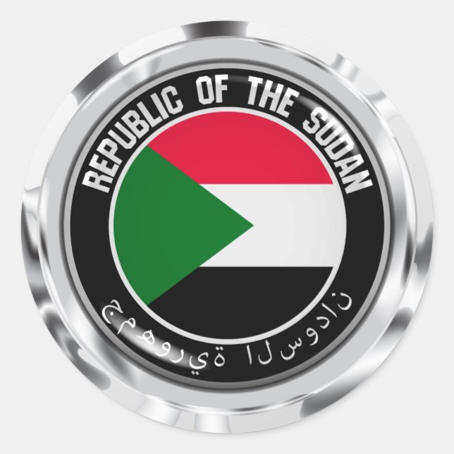 Das Problem der Sudan-Runde Runder Aufkleber (Vorderseite)