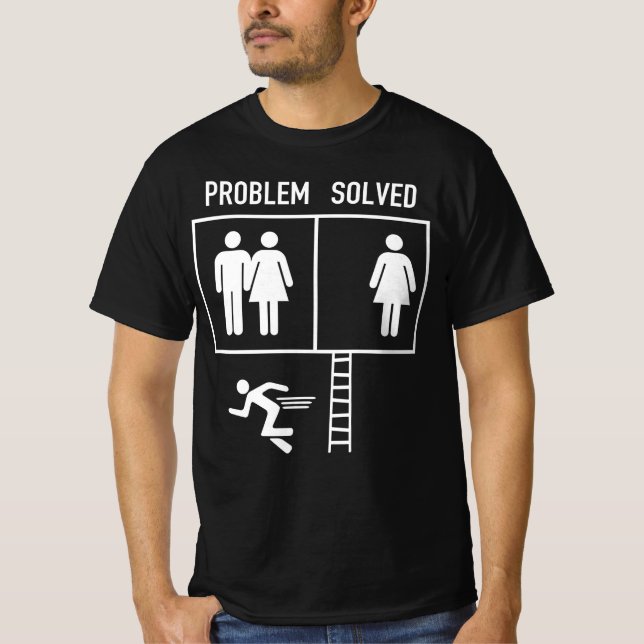 Das Problem ist gelöst durch die lustige Ehe gegen T-Shirt (Vorderseite)