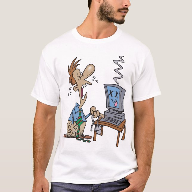das Problem mit dem Computer, eine Maus in einer T-Shirt (Vorderseite)