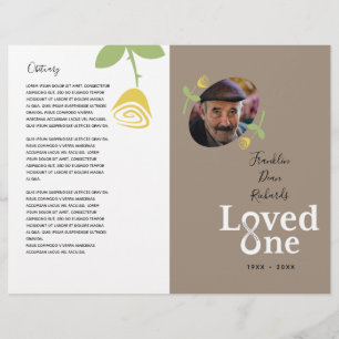 Das Programm zum Gedenken an eine Gelbe Rose Flyer