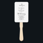 Das Programm zur Zeremonie der Schwarzen und Weiße Fächer<br><div class="desc">Das klassische Schwarz-Weiß-Hochzeitsfeier-Programm Hand Fan.</div>