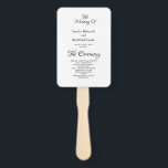 Das Programm zur Zeremonie der Schwarzen und Weiße Fächer<br><div class="desc">Das klassische Schwarz-Weiß-Hochzeitsfeier-Programm Hand Fan.</div>