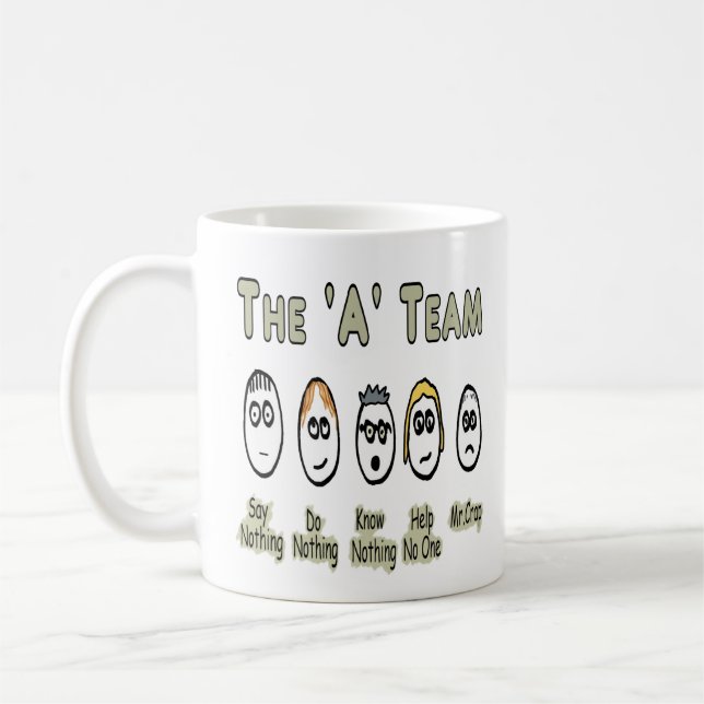 Das Projektmanagement des A-Teams Kaffeetasse (Links)