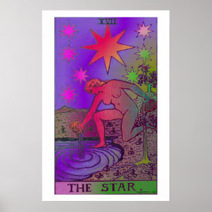Das Psychedelische Poster der Star Tarot Card
