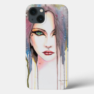 Das Psychische Wasserfarben-Moderne-Kunst-Porträt iPhone 13 Hülle