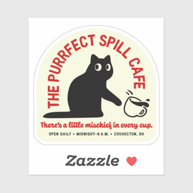 Das Purfect Spill Café Die Aufkleber (Blatt)