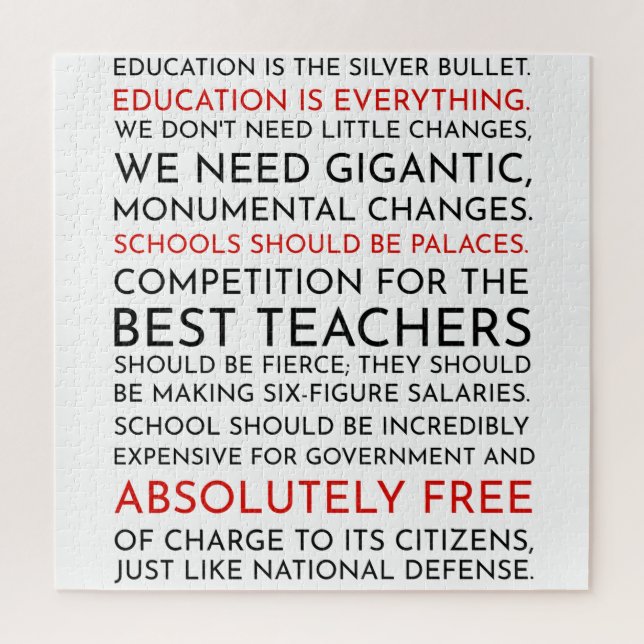 Das Puzzle über die Bildung im Westen von Sam Seab (Vertikal)