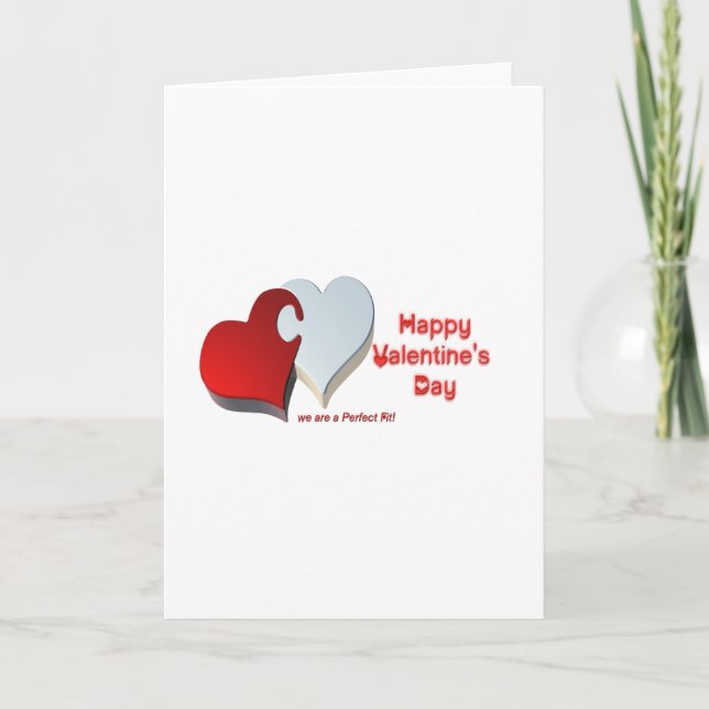 Das Puzzlespiel des Valentinsgrußes Feiertagskarte (Vorderseite)