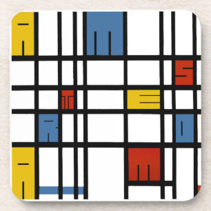 Das Puzzlespiel von Amsterdam (Mondrian Art) Getränkeuntersetzer
