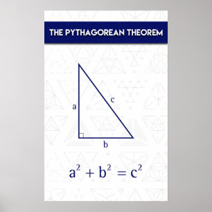 Das pythagorische Theorem Poster