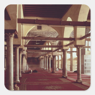 Das Qibla Liwan der Moschee des Als-Azhar Quadratischer Aufkleber