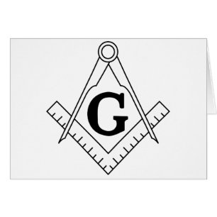 Das Quadrat und das Kompass-Freimaurerei-Symbol