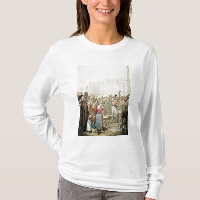 Das Quai d'Ecole, Paris, 1831 T-Shirt (Vorderseite)
