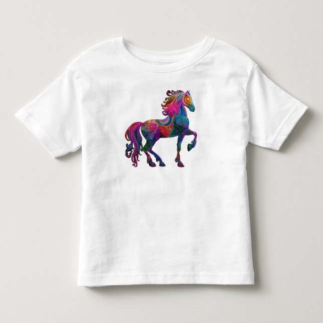 Das quiltende Pferd Kleinkind T-shirt (Vorderseite)