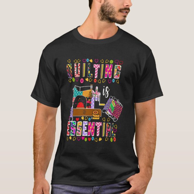 Das Quiltieren ist das grundlegende Design 1 für W T-Shirt (Vorderseite)