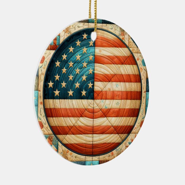 Das Quiltieren von Business-Ornamenten Keramik Ornament (Rechts)