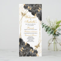 Das Quinceanera-Programm für Schwarze und Gold-Flo