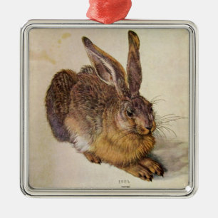 DAS RABBIT (Junge Hare) Ornament Aus Metall