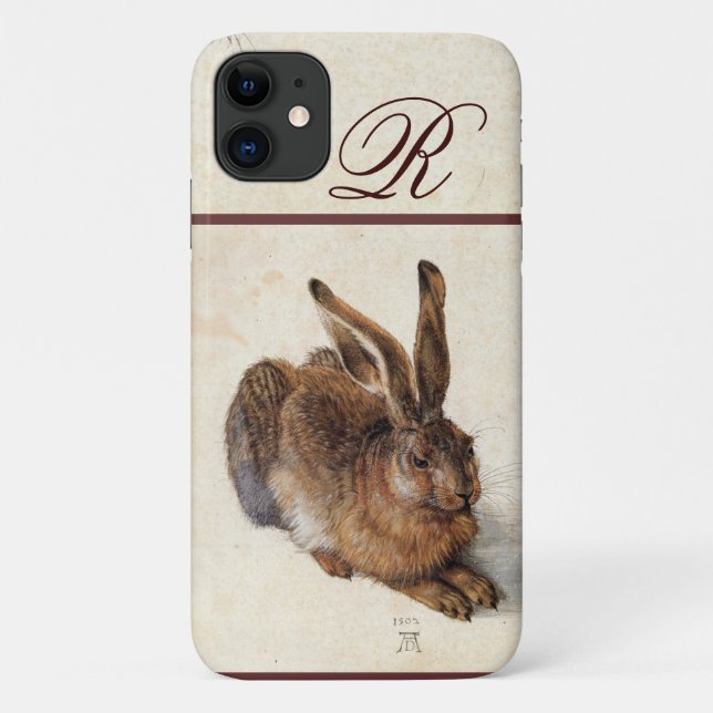 DAS RABBIT-Monogramm (Young Hare) Case-Mate iPhone Hülle (Rückseite)