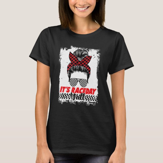 Das Raceday Yall Dirt Racing Race Car Women T-Shirt (Vorderseite)