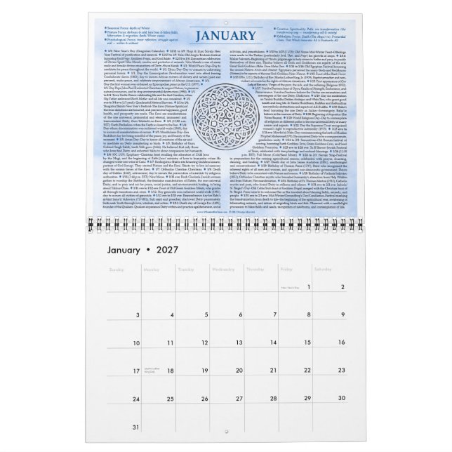 Das Rad des Mystikers des Jahres 2013 Kalender (Jan 2027)