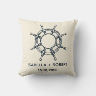 Das Rad des Schiffes   Hochzeitssake Kissen
