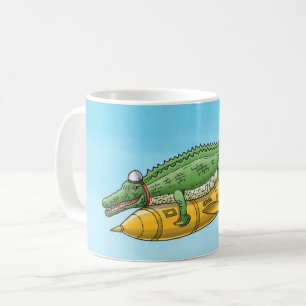 Das Raketenkrokodil Kaffeetasse