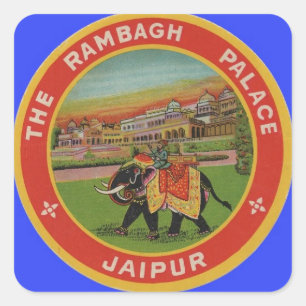 Das Rambagh Palace Hotel - Jaipur Indien - Reise Quadratischer Aufkleber