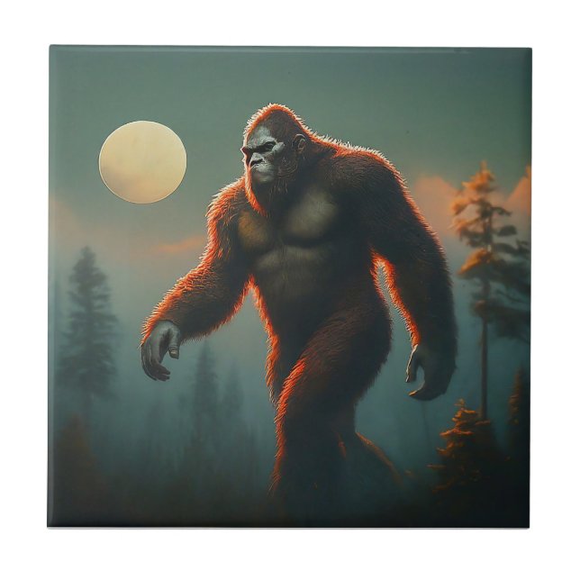 Das Rätsel des Waldes: Bigfoot Fliese (Vorderseite)