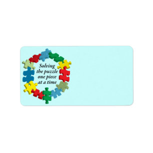 Das Rätsel lösen ... Blue-Address-Label Adressaufkleber