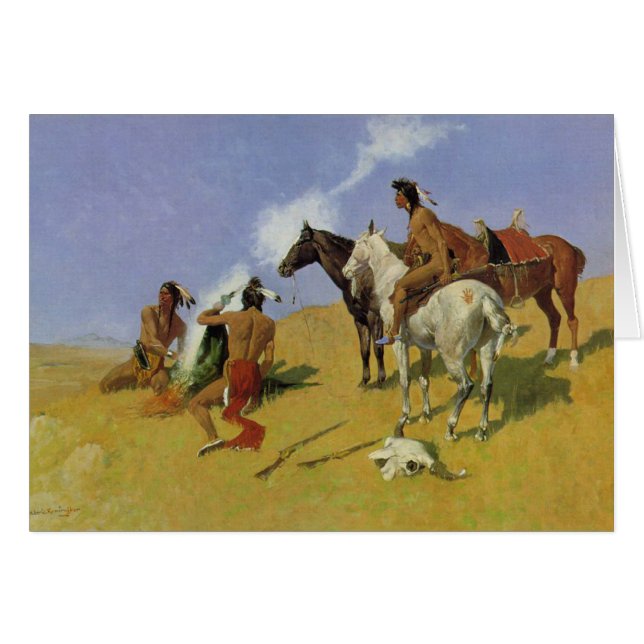 Das Rauch-Signal ~ Frederic Remington (Vorderseite (Horizontal))