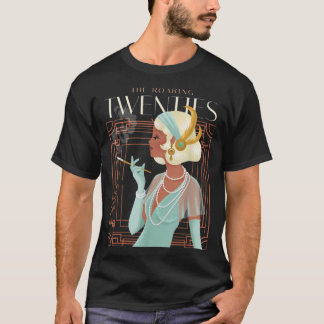 Das rauchende Flapper Girl der 20er Jahre T-Shirt