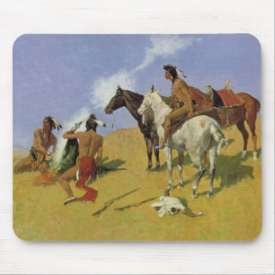 Das Rauchsignal ~ Frederic Remington Mousepad