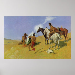 Das Rauchsignal ~ Frederic Remington Poster