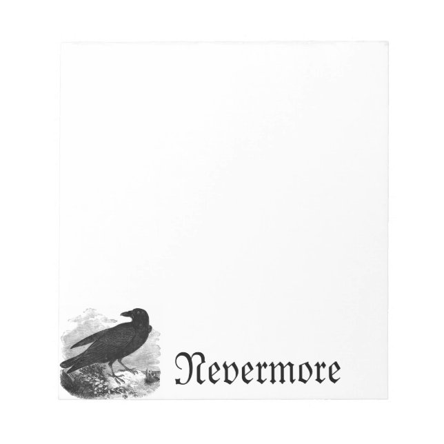 Das Raven "Nevermore" Notepad Notizblock (Vorderseite)