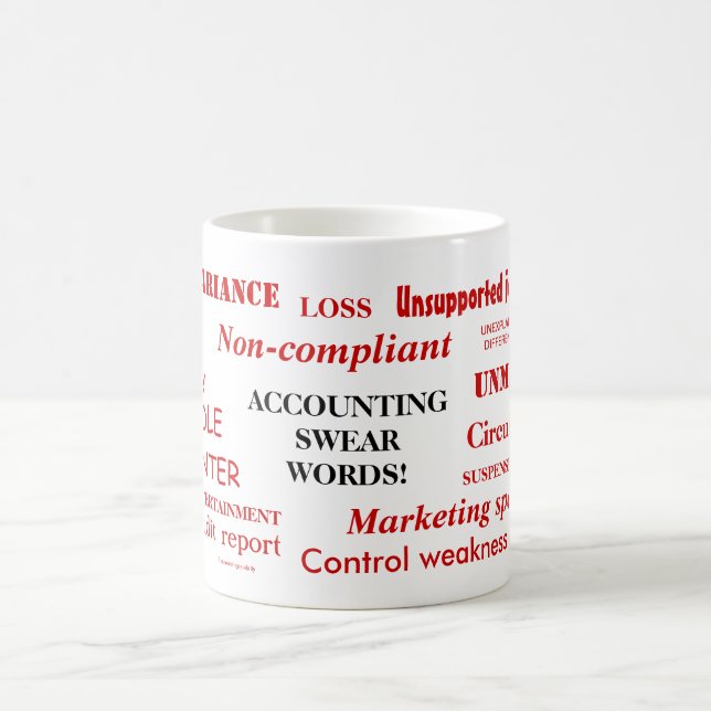Das Rechnungswesen: Swear Words! Funny Financial J Kaffeetasse (Mittel)